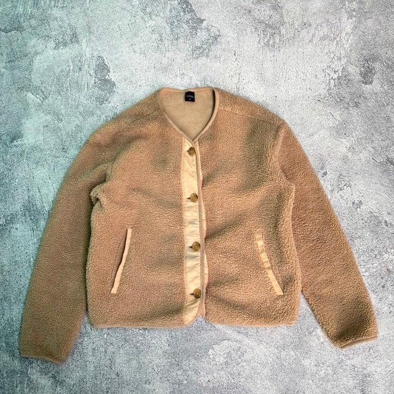 TOPTEN SHERPA CARDIGAN BEIGE