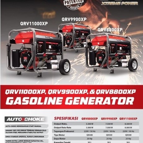 Genset Proquip QRV11000XP GENSET BENSIN