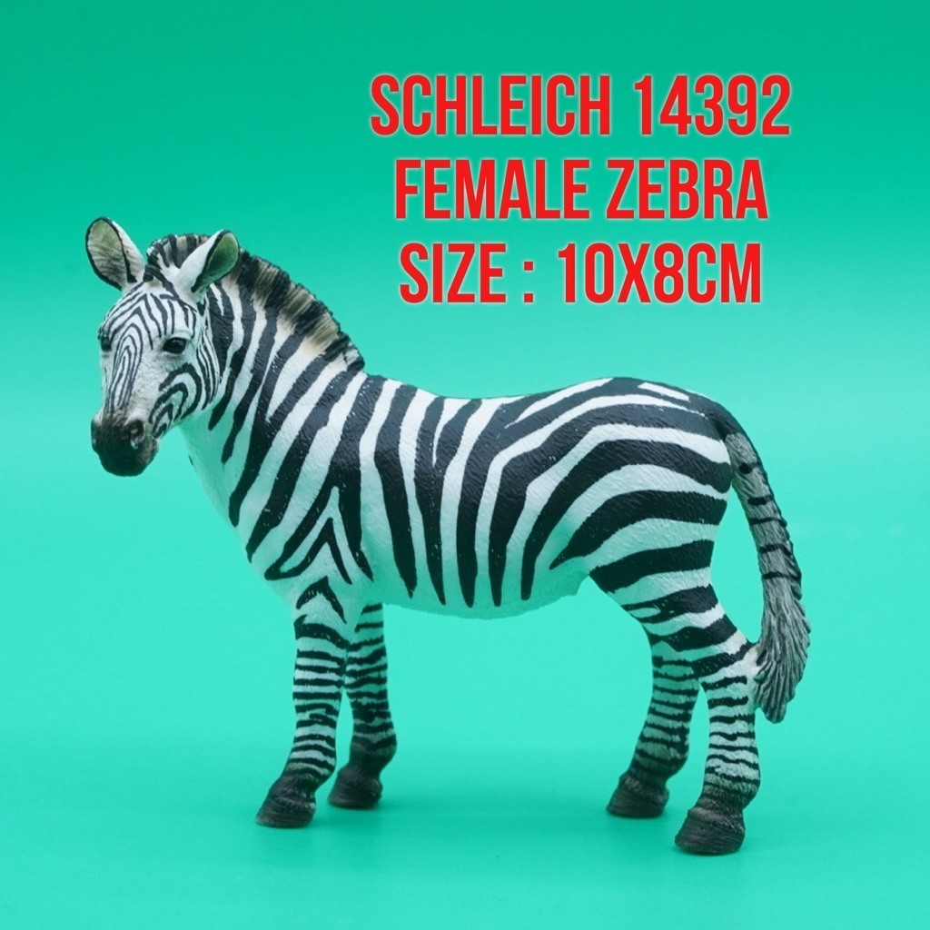 Schleich 14392 Zebra Horse Kuda Loreng Equus Quagga | Retired Item | Mainan Binatang Miniature Hewan