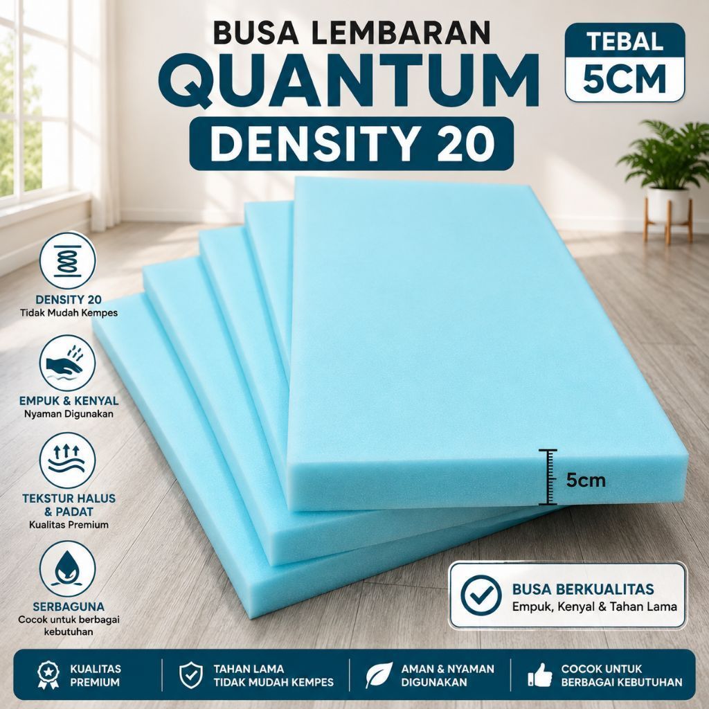Busa Lembaran Density 20 Tebal 5cm | Alas Duduk Lesehan, Kursi Sofa, Kursi Kayu Jati, Restoran, Mult