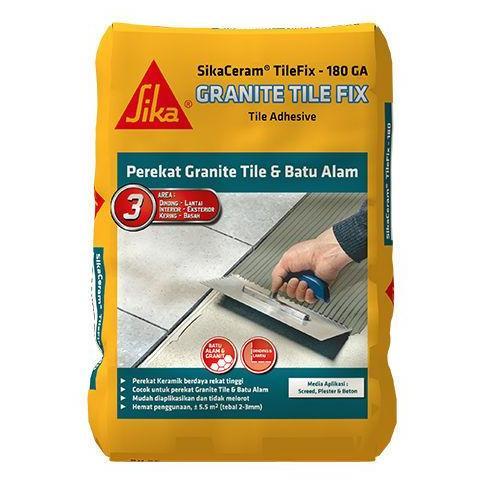 Anggarapratama_ - Sikaceram 180 Ga Tile Fix Mortar Instan Perekat Lem Granite Dan Batu Alam 25 Kg