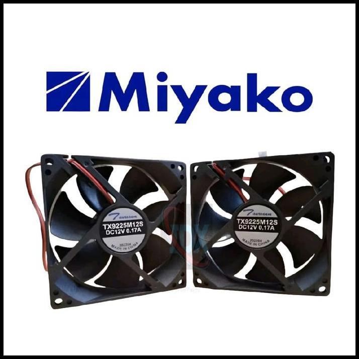 BEST DEAL MIYAKO KIPAS ANGIN TX9225M12S DC12V 0.17A UNTUK PENDINGIN KOMPUTER DAN PERANGKAT ELEKTRONI