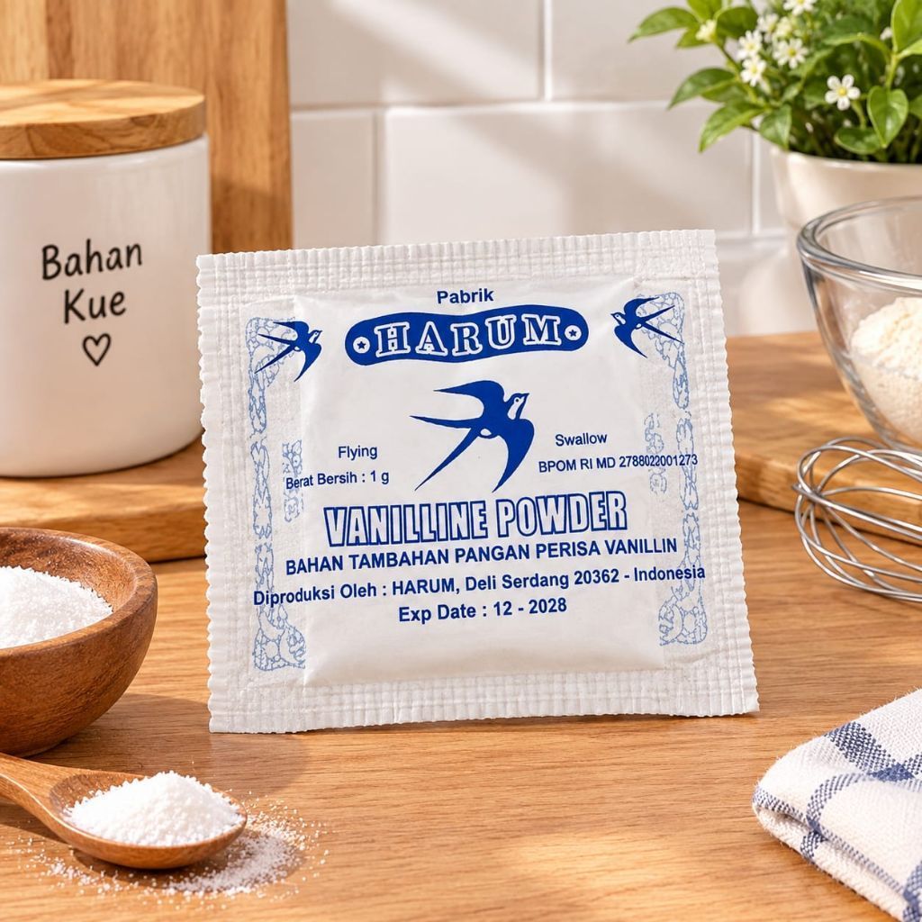 Vanilli Powder Sachet 1gr Rasa Vanila Untuk Kue Kue Kering