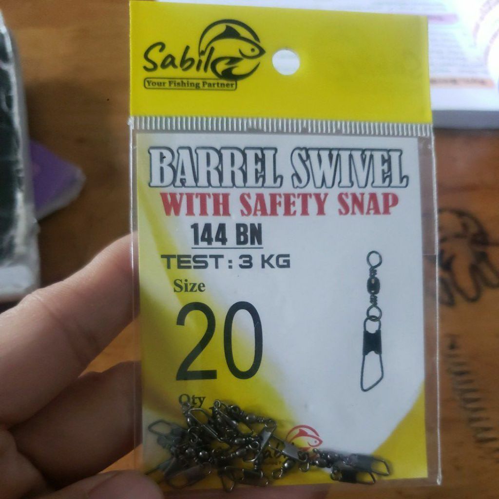 kancing pelampung Barrel Swivel size 20