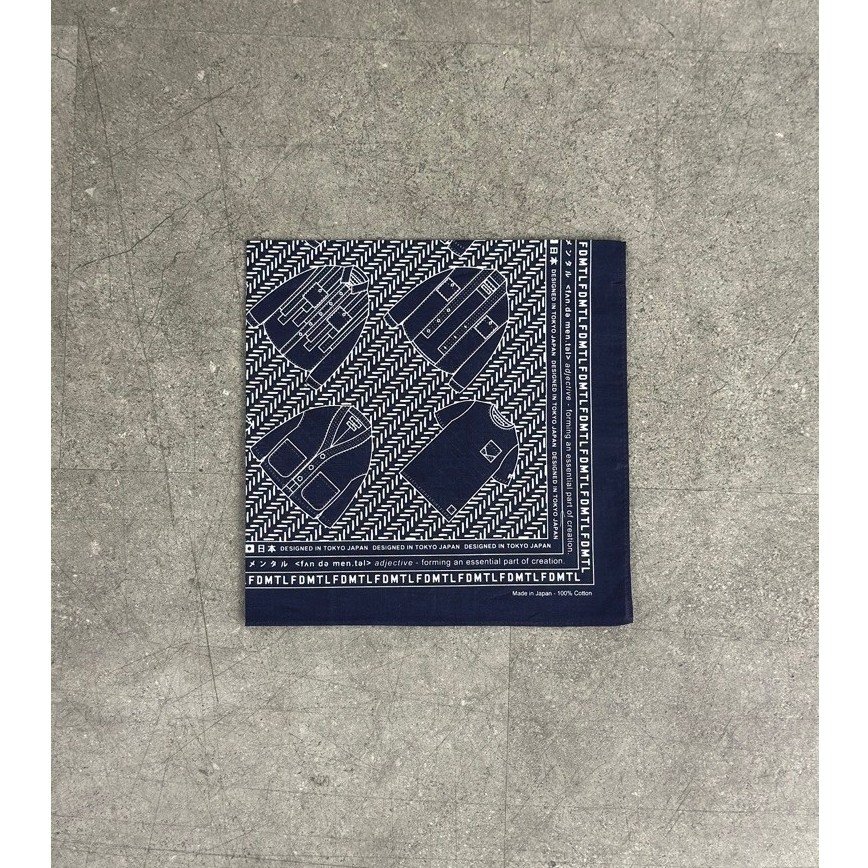 FDMTL JAPAN BORO BANDANA NAVY 100% ORIGINAL