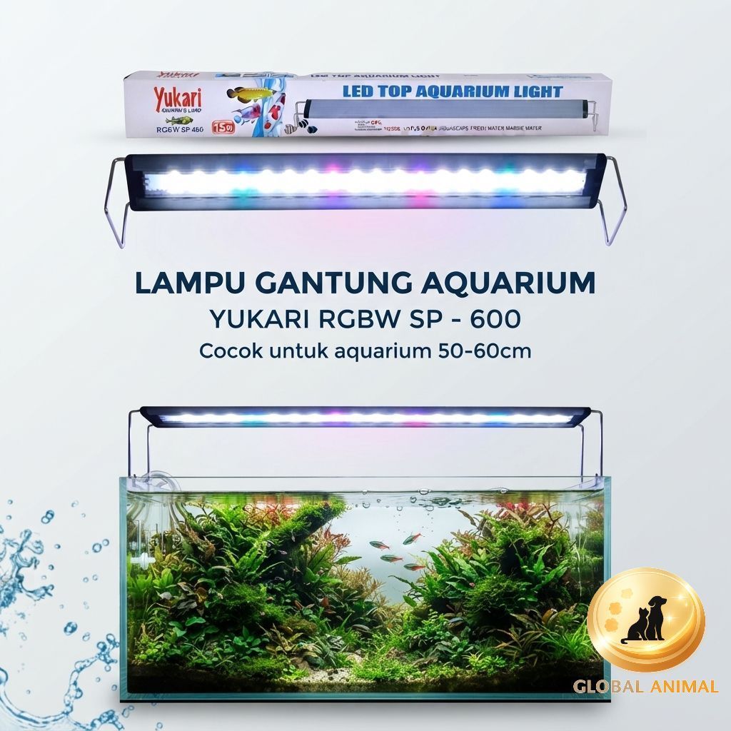 LAMPU LED AQUARIUM YUKARI RGBW SP 600 lampu akuarium model gantung aquascape lamp
