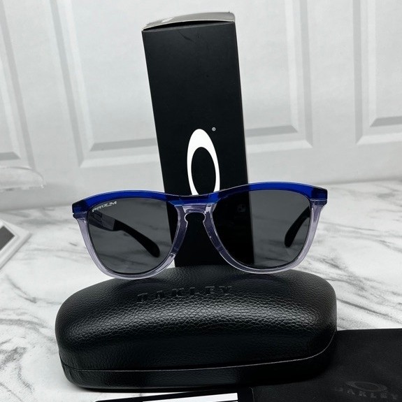 OAKLEY Frogskins OO9245 Original - Wayfarer Prizm Ruby Unisex Bisa Minus Kacamata  frame Lensa Photo