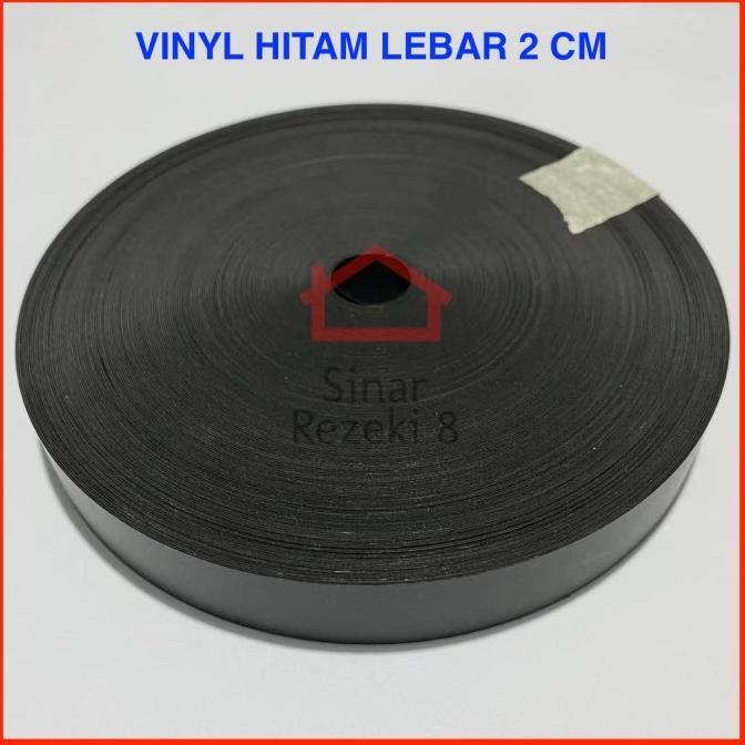 20 mm Edging HITAM / Vinil Vynil Dof Dop PVC Edging taco Plimir Roll Vinyl
