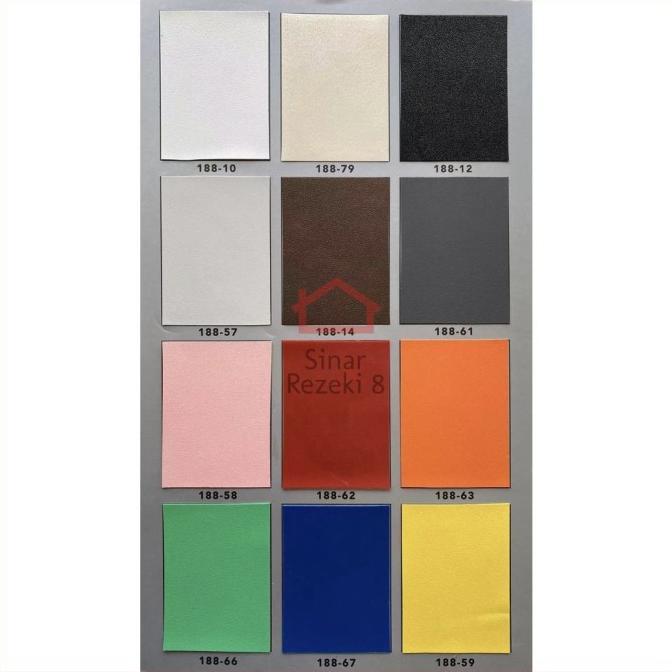 PVC Sheet Warna SOLID POLOS Decosheet Dop Doff Deco Sheet Paper Putih Hitam Tacon