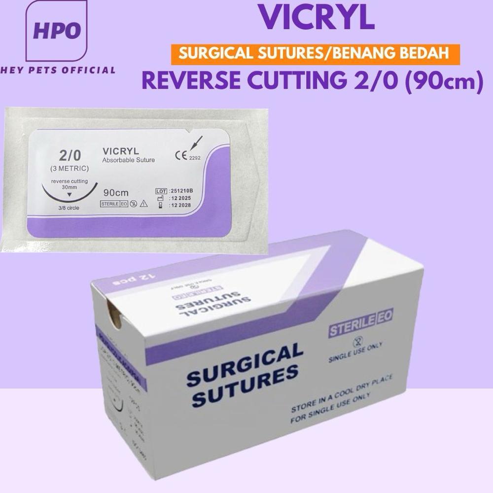 Surgical suture Vicryl / benang jahit operasi VICRYL (Reverse Cutting ) - 1 box