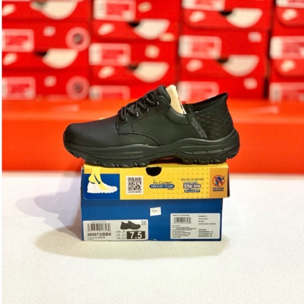 SEPTU PRIA SKECHERS KNOWLSON KARTEL BLACK ORIGINAL || SEPATU FORMAL SKECHERS