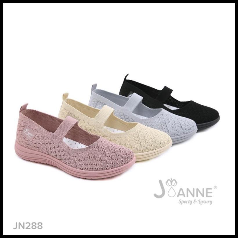 ** [JOANNE] SEPATU FLYKNIT FLAT SHOES IMPORT JN288 **