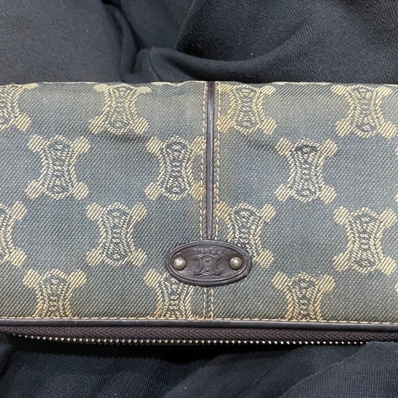 Celine denim macadam wallet preloved original