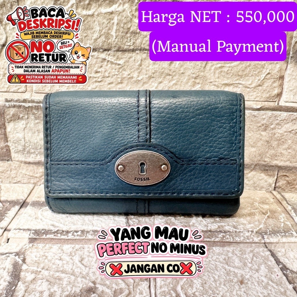 025# NET-Preloved Fossil Maddox Wallet Medium Dompet