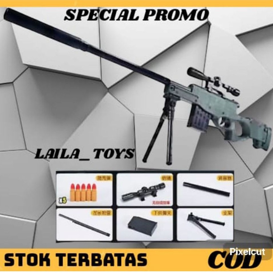 Mainan Anak GUN SHELL THROWING Mainan Tembakan Soft Bullet Tembakan Anak Laki Laki//MAINAN PISTOL PI