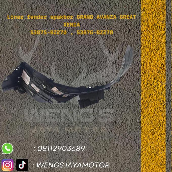 LINER FENDER SPAKBOR GRAND NEW AVANZA XENIA 53875-BZ270 53876-BZ270