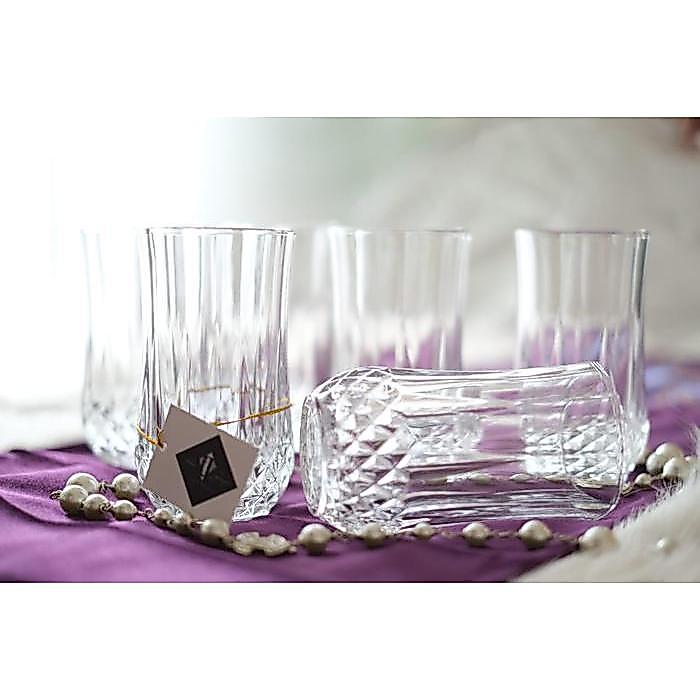 Gelas Kaca / Gelas Mewah / Gelas Kristal / Gelas Pesta Set 6 Gelas