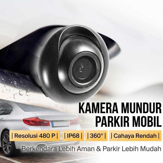 BudgetGadget Kamera Mundur Parkir Mobil Car DVR Blind Spot Camera 360 Degree Waterproof Sensor CCD K