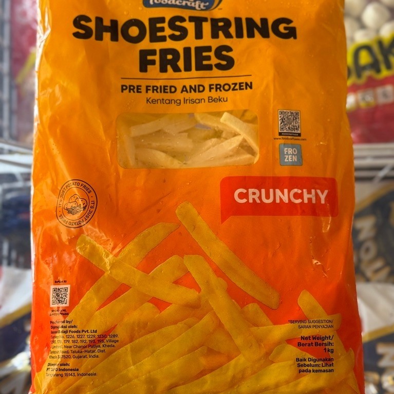 Foodcraft Shoestring / French Fries / Kentang Iris Beku 1kg