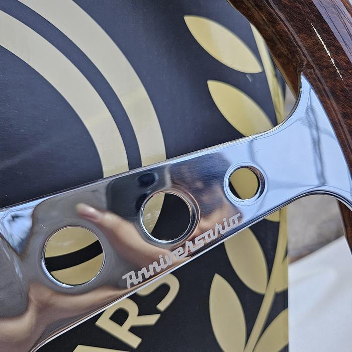 STIR KLASIK KAYU MOMO INDY ANNIVERSARY WOOD CHROME STIR KAYU CHROME MOMO ANNIVERSARIO BLACK ORIGINAL