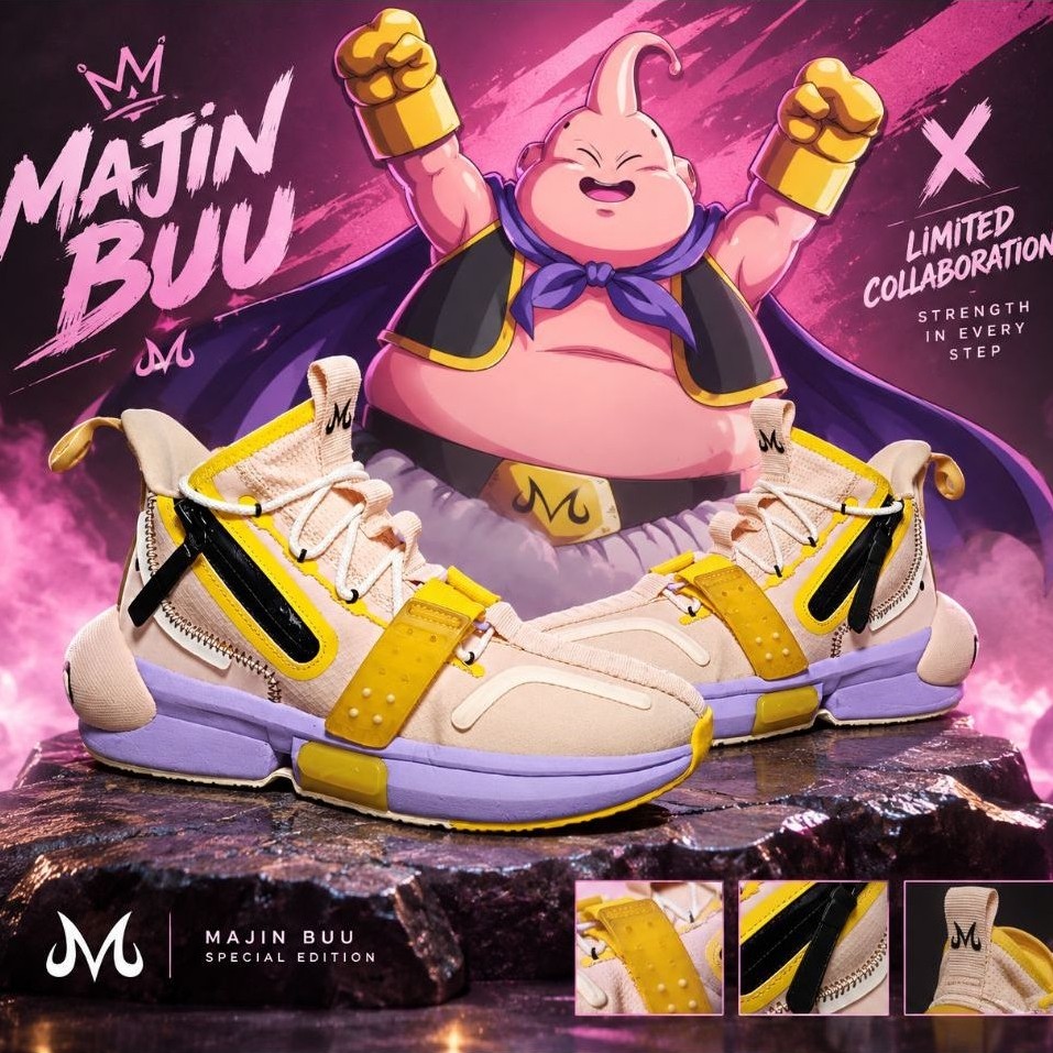 sepatu  basket second adalah An ta x Dragon Ball majin buu size 38 insol 23,5 cm