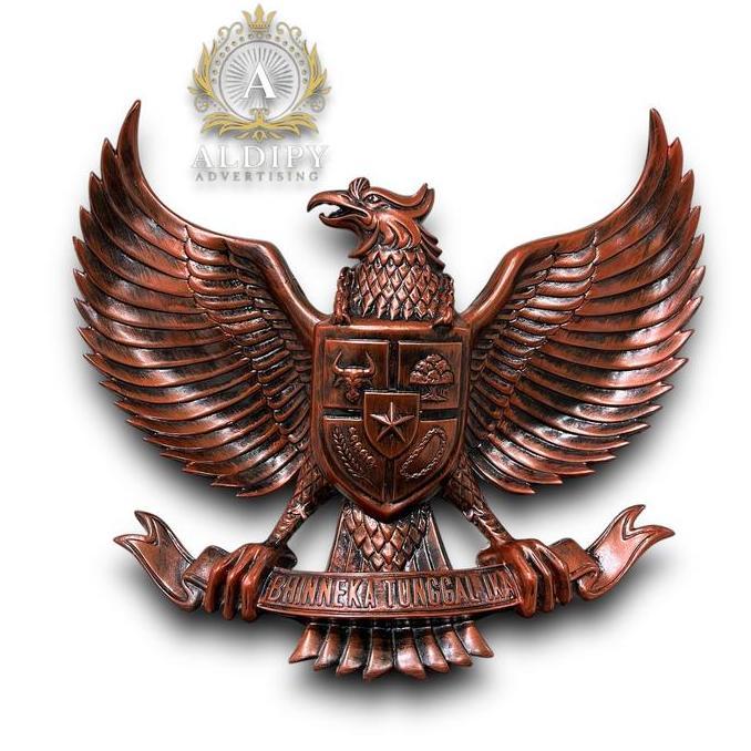 Lambang Patung Burung Garuda Pancasila FIBER UKURAN 50cm Perunggu