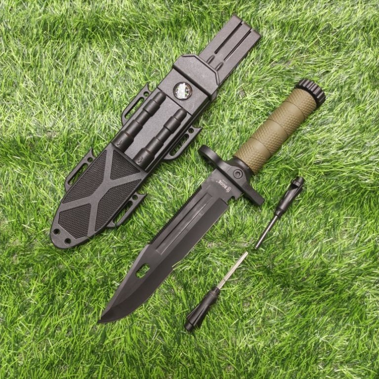 Pisau Survival Rambo 2528B Outdoor Knife