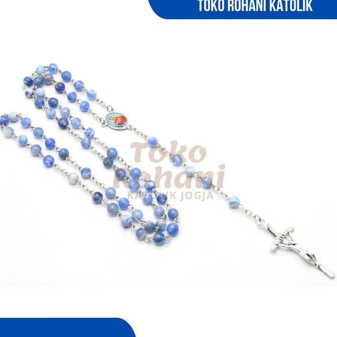 ROSARIO KATOLIK (BATU ONYX) / KALUNG ROSARIO KATOLIK / ROSARIO KALUNG BATU ALAM / KONTAS