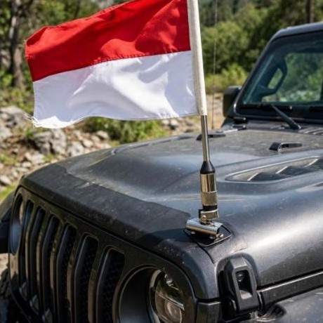 antena tiang bendera mobil