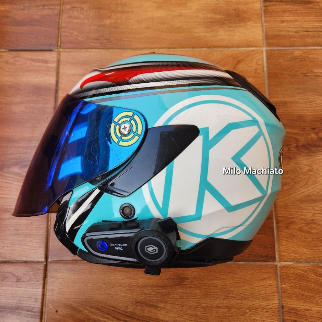 Helm KYT Kyoto Motif Aqua size L ORIGINAL SECOND