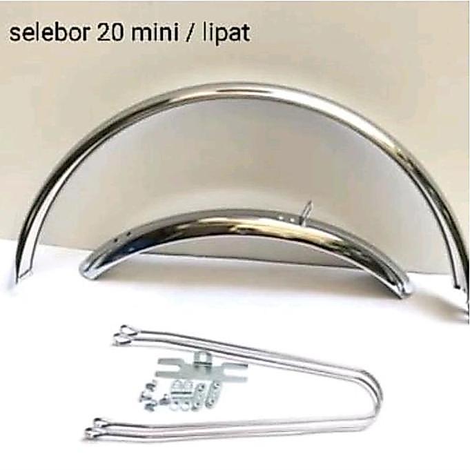 Spakbor slebor sepeda uk 20 24 26 Warna Chrome stainless Made In Taiwan sepasang