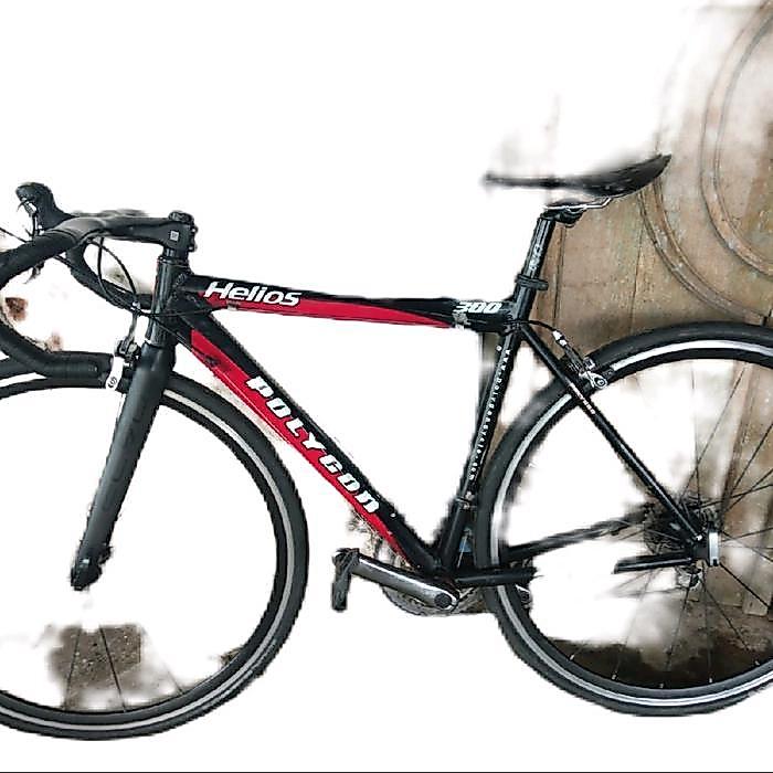 sepeda roadbike polygon helios 300 - hitam merah, 105