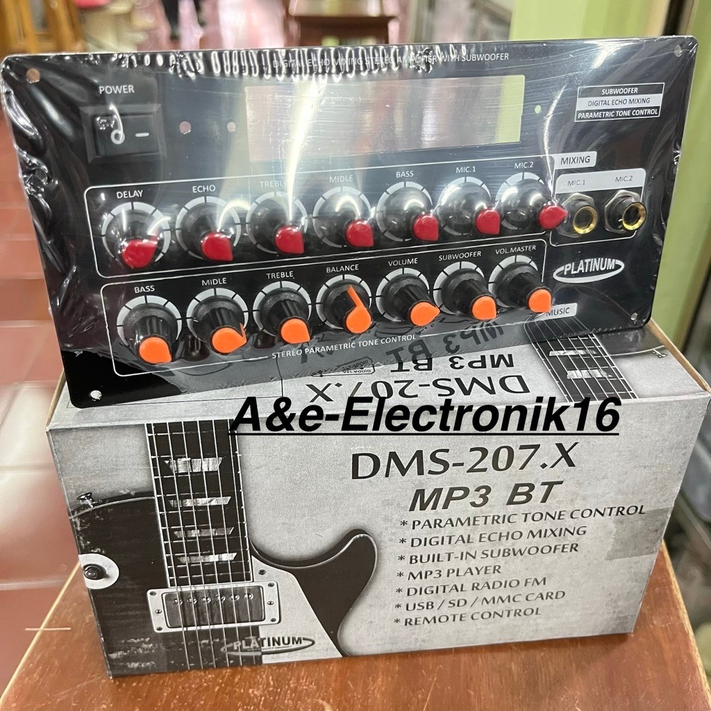 KIT Tone Control Digital Echo Mixing DMS 207X Bluetooth Mixer 2-Channel