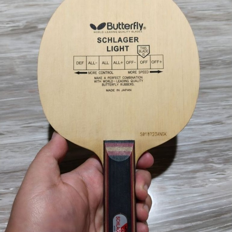 Kayu Pingpong Tenis Meja Bet Butterfly Schlager Light Off