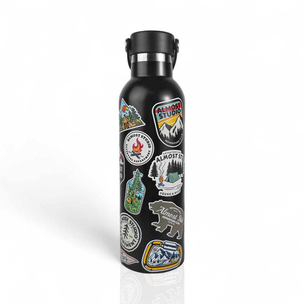 Almost Studio Nomad Black Thermos Cup Vacuum Insulated 750mL - Botol Tumbler Stainless Steel Tahan P