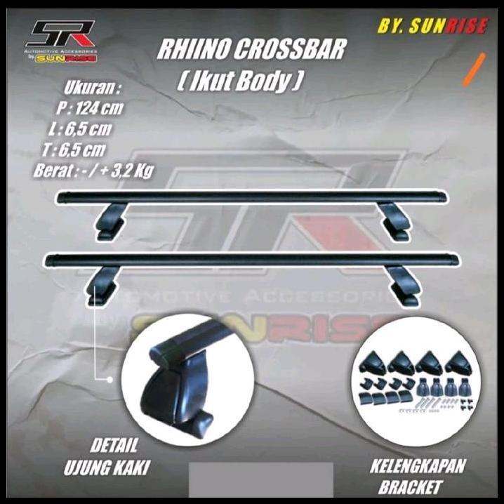 TERLARIS CROSSBAR RHINO TEMPEL BODY-DUDUKAN RAK RHINO JEPIT BODY 