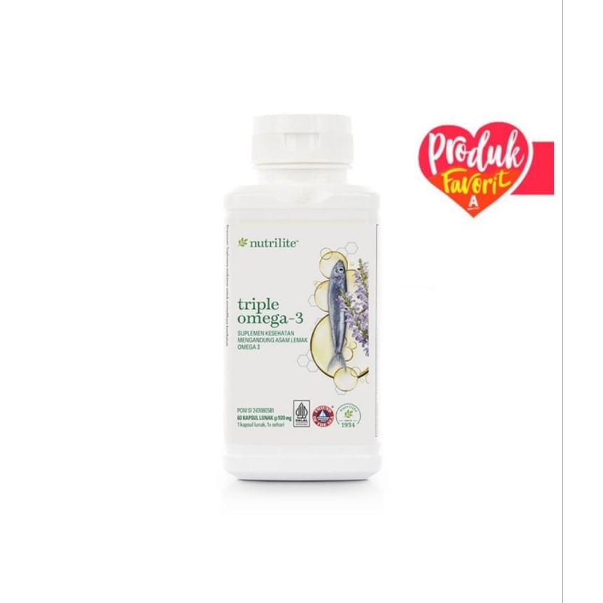 Nutrilite Salmon Triple Omega 3/vitamin minyak ikan salmon 60 softgel