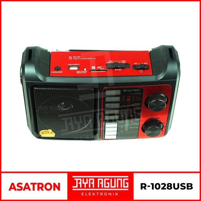 Radio Jadul Portable ASATRON R 1028 USB Music SD Card Player FM AM SW