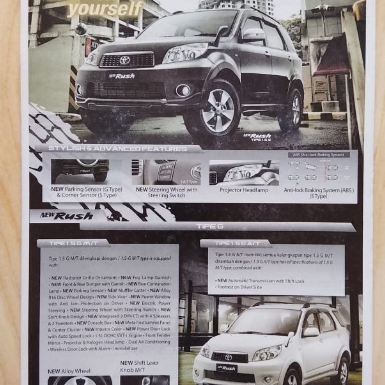 Brosur Spesifikasi Toyota Rush 2010