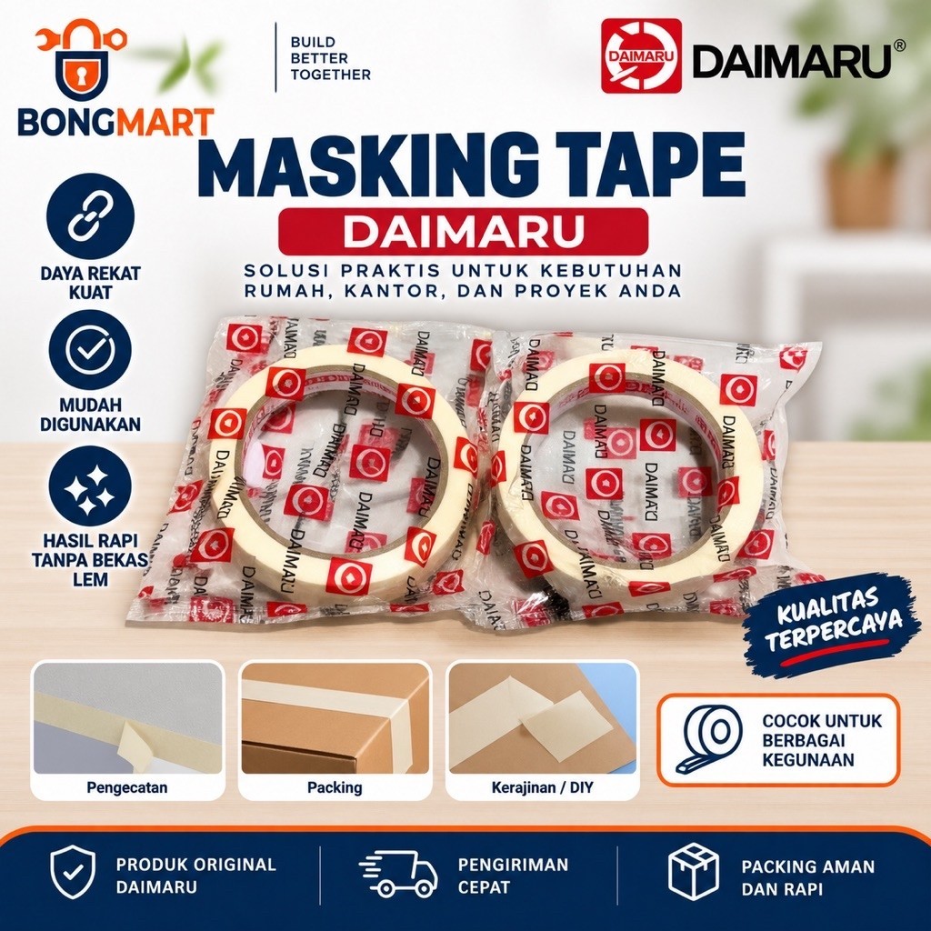 DAIMARU - Masking Tape / Lakban Kertas Daimaru 1inch