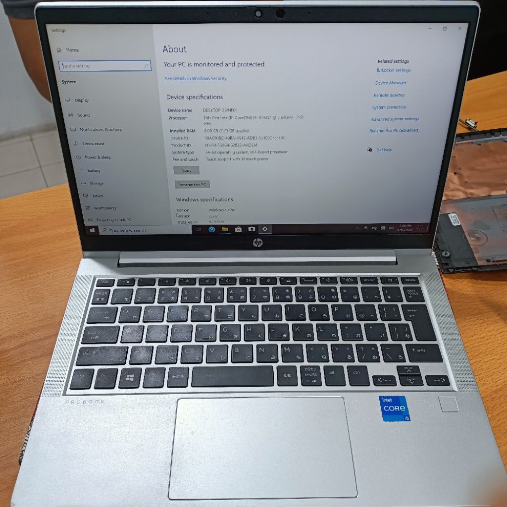 Laptop Hp probook 630 G8 i5 Gen 11 8/256gb | FHD 13.3" touchscreen | Harga Terjangkau