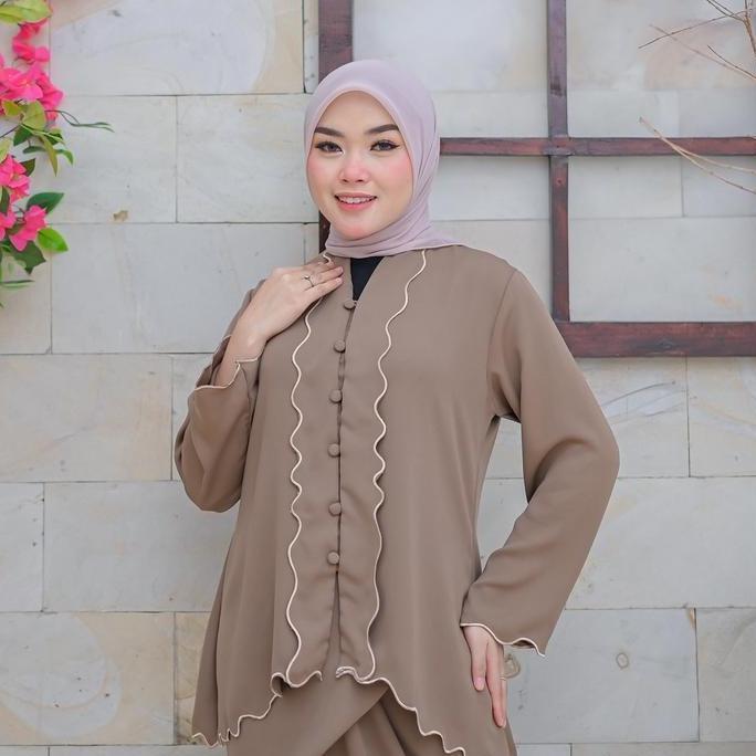 New- Set Rok Blouse Nania In1 One Setrok Nania Motif Bordir Terbaru Set Rok Lilit Bordir Setelan Rok