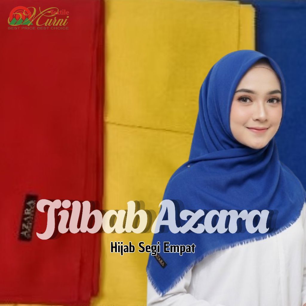 Murni Textile - Jilbab Azara / Hijab Azara / Hijab Segiempat Azara / Jilbab Segiempat Azara / Hijab 