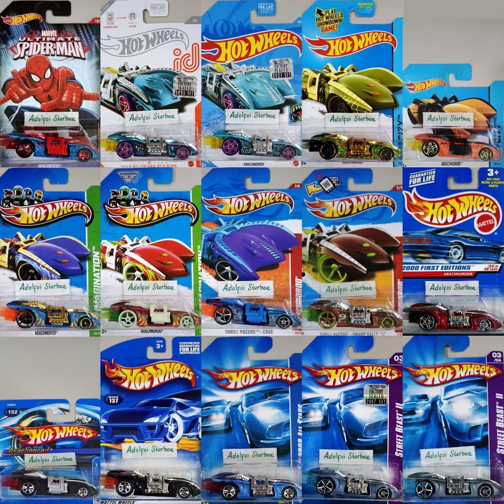 hotwheels hot wheels arachnorod ID factory sealed street beasts II hw imagination thrill racers cave