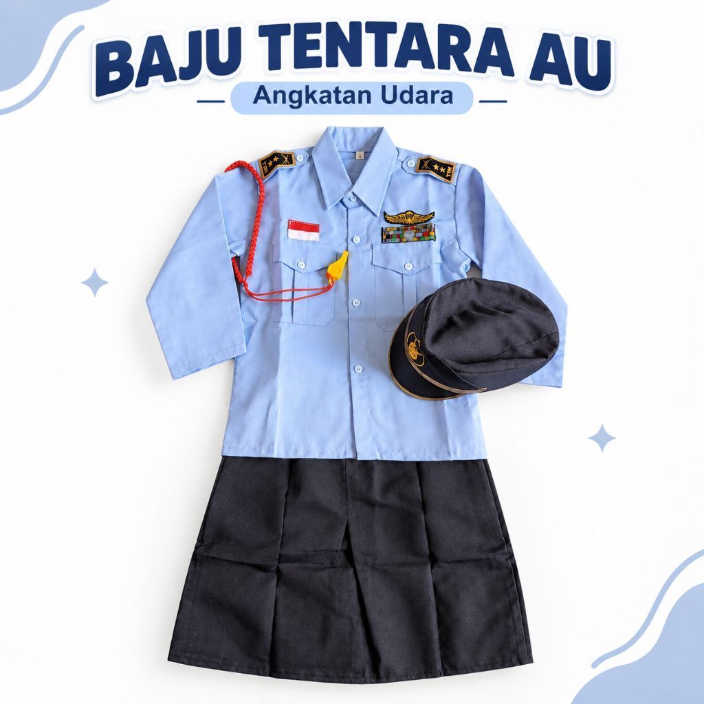 (custom nama) Baju Profesi Tentara AU Anak || bisa custom nama