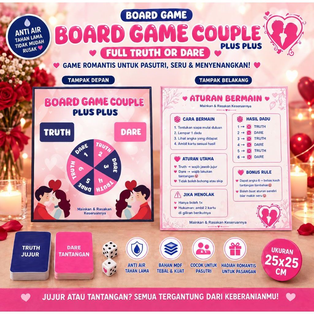Board Game - Permainan Couple - Board Game Pasangan - Permainan Papan - Permainan Romantis - Couple