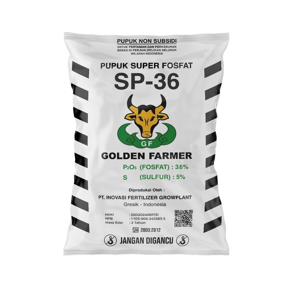 Pupuk Non Subsidi SP-36 Golden Farmer Premium 1 Sak Kemasan 50kg