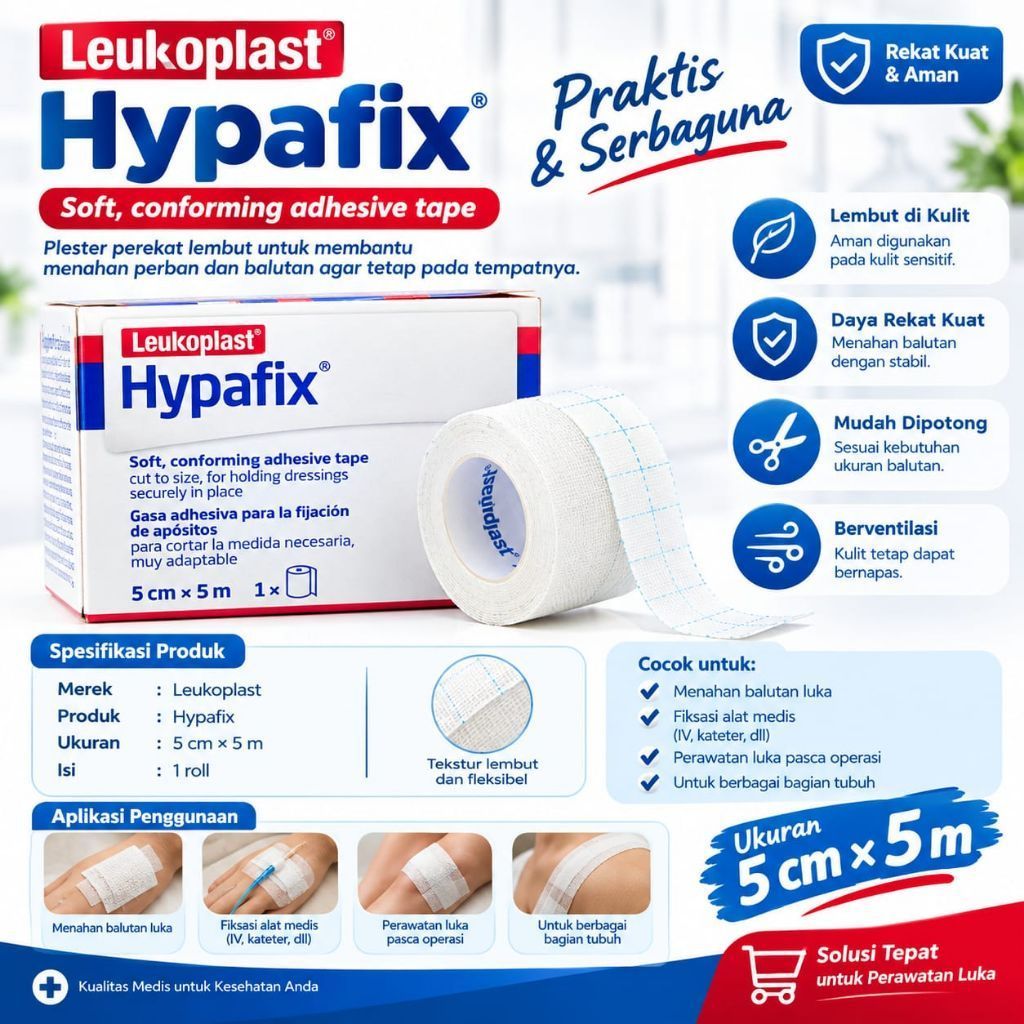 Hypafix 5cm x 5m Plester Luka Anti Air