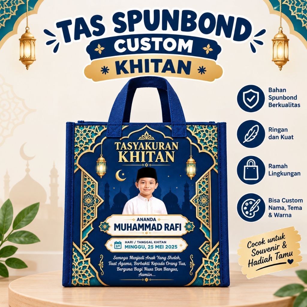Tas Khitan/Tas Khitan Custom/Souvenir Khitan/Goodiebag Khitan/Tas Khitan Custom Murah/Tas Acara Tasy