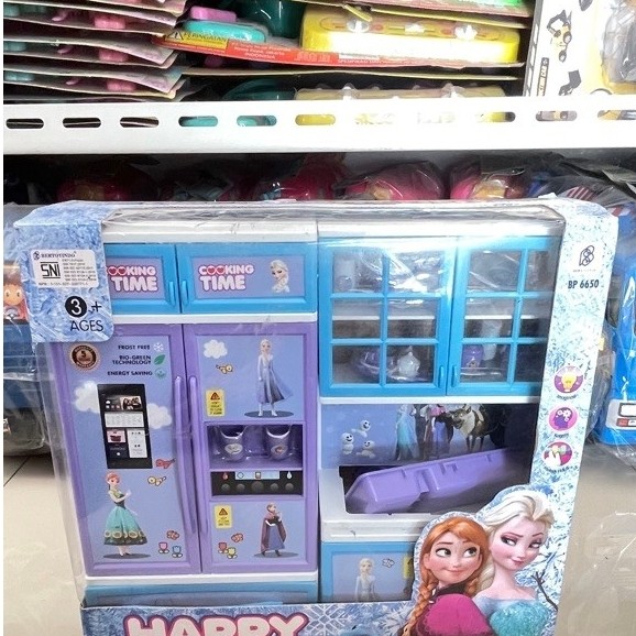 Mainan Kitchen Set Frozen Elsa Anna Anak Lemari